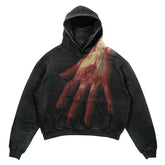 Hearujoy Aesthetic fashion personalized hand-printed oversized y2k pullover hoodie for women 2024 street hip-hop popular baggy sweatshirt